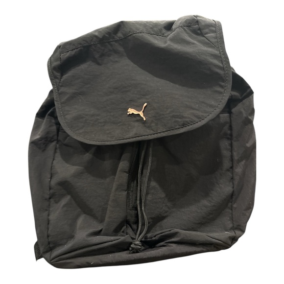 Puma Rival Rucksack Backpack Black Drawstring Closure Zip Pockets - Picture 1 of 6